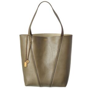 Chloé Spin Leather Tote, Red